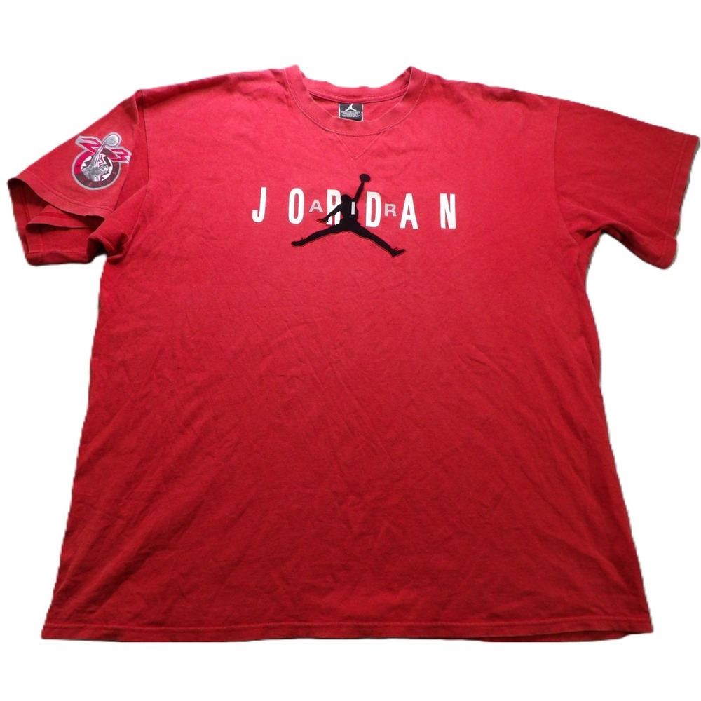 VTG 90s Jordan Jumpman Red Graphic Short Sleeve Men TShirt XL Sportswear Classic